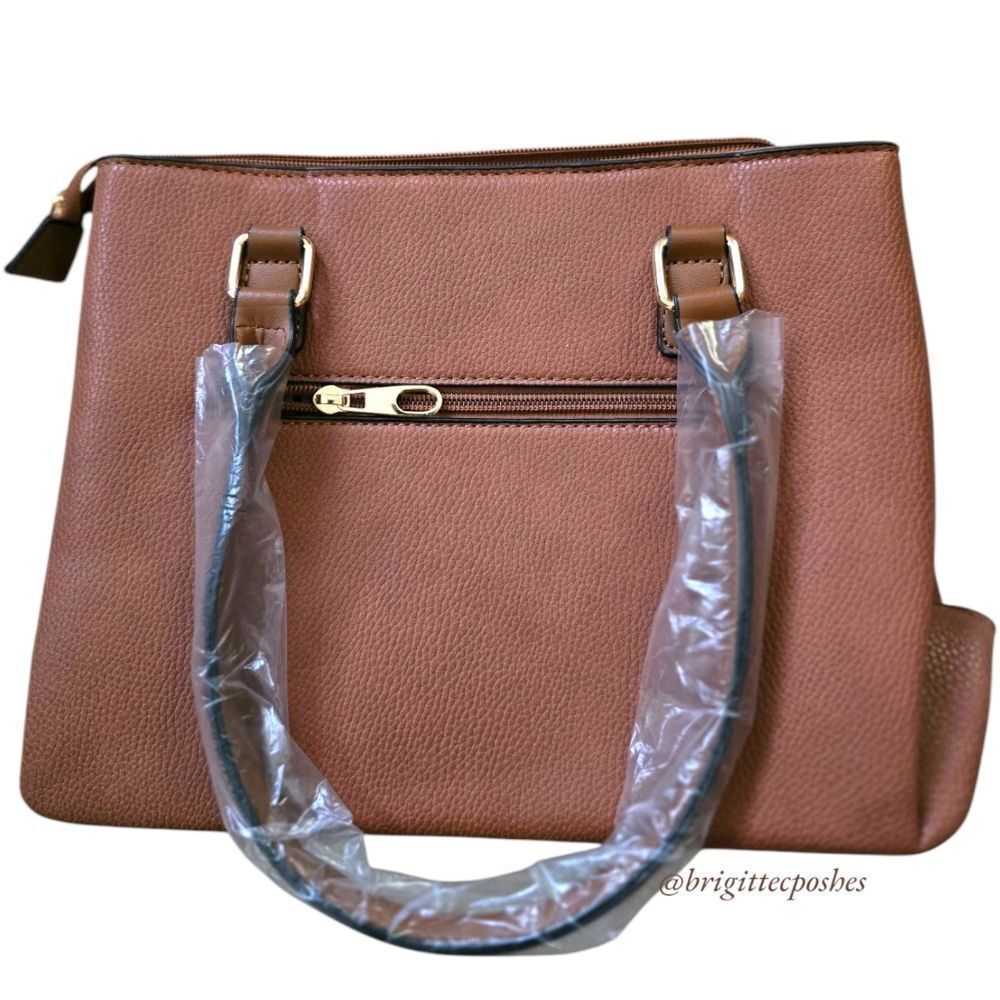 Women's Brown Handbag With Shoulder Strap - Picture 9 of 11